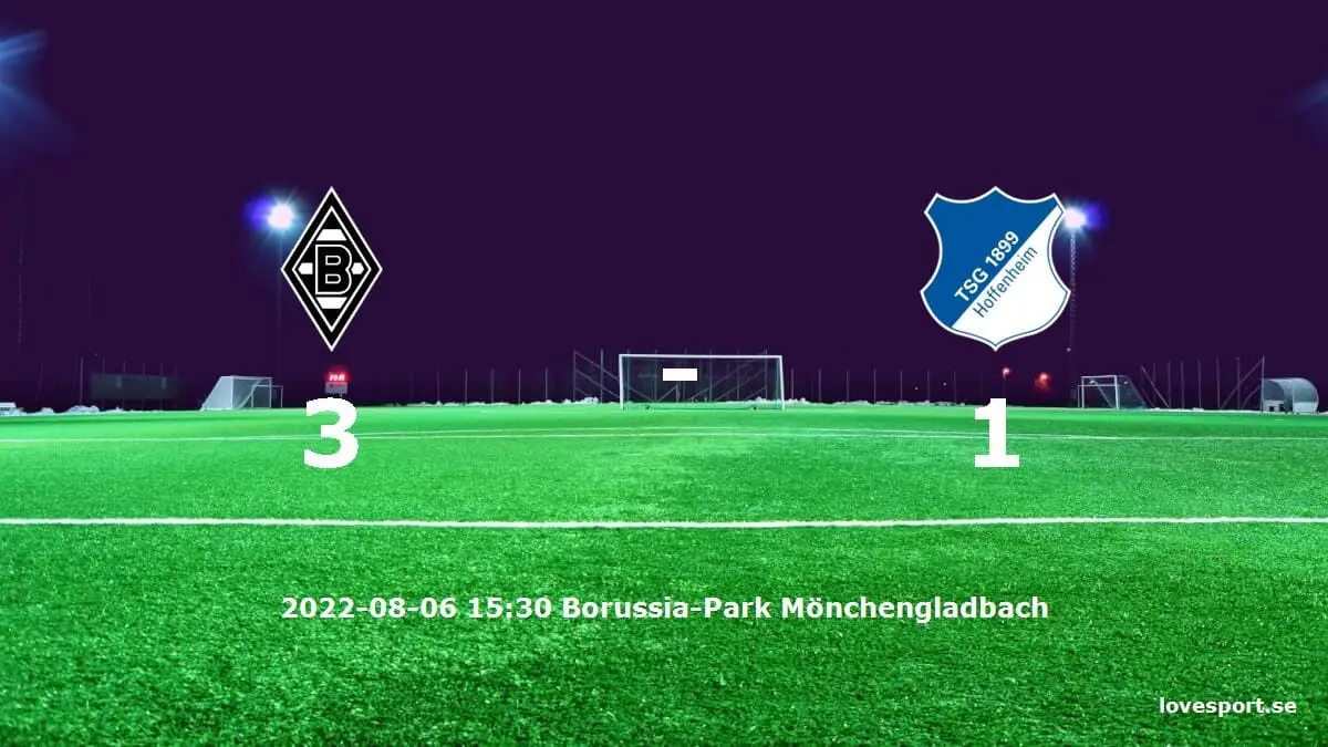 Borussia Mönchengladbach mot TSG 1899 Hoffenheim tidslinje och laguppställning