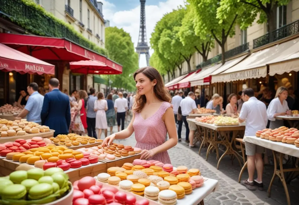 Upptäck smaken av Paris med Emily in Paris-matvandring illustration