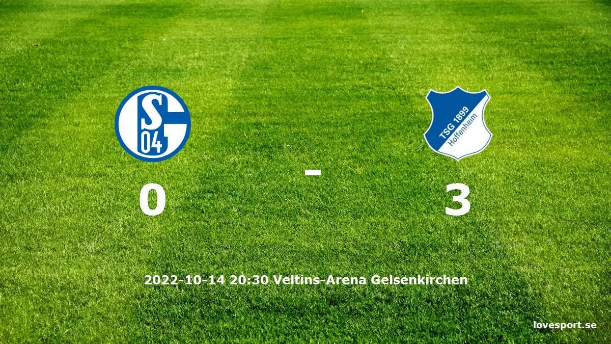 FC Schalke 04 mot TSG 1899 Hoffenheim tidslinje och laguppställning