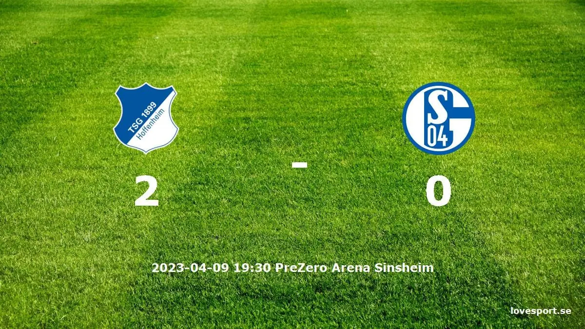 TSG 1899 Hoffenheim mot FC Schalke 04 tidslinje och laguppställning