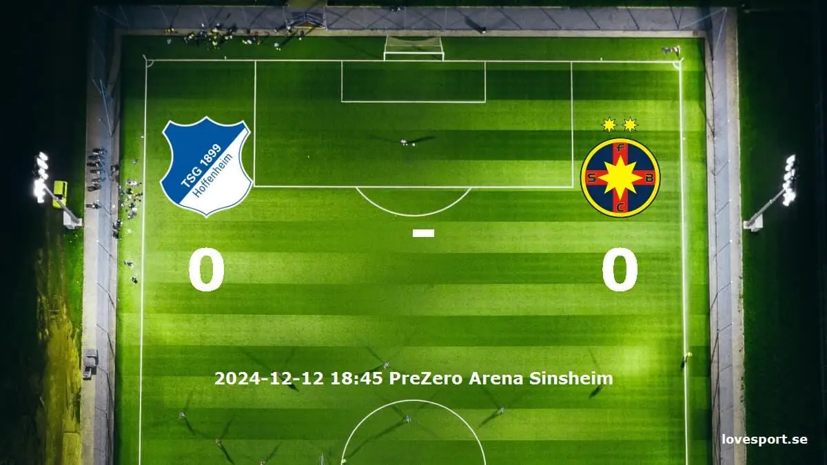 TSG 1899 Hoffenheim mot FCSB tidslinje och laguppställning