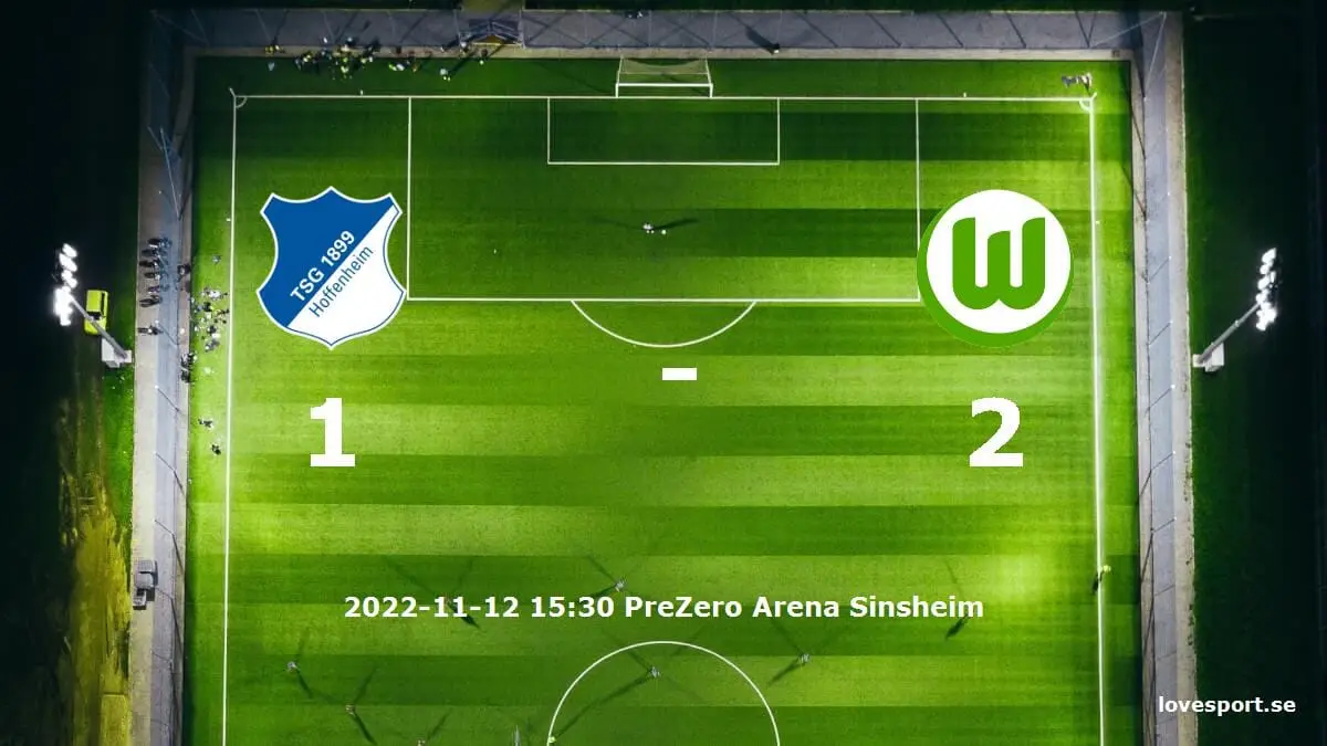 TSG 1899 Hoffenheim mot VfL Wolfsburg tidslinje och laguppställning